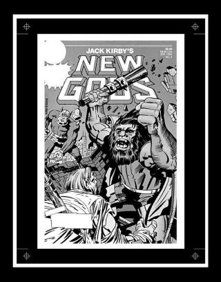 Jack Kirby Gods 4 Rare Production Art Cover Mono