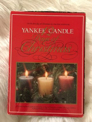 Rare Yankee Candle The Twelve Days Of Christmas 12 Votive Candle Gift Book