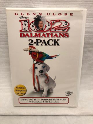 Disney 101 Dalmatians 102 Dalmatians 2 - Pack Dvd,  2001,  2 - Disc Set W/inserts Rare