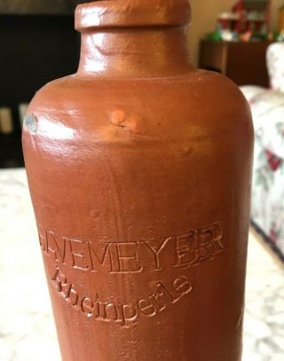 Three Handmade Antique German Stoneware Bottle - Jugs 3
