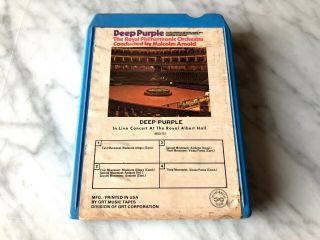 Deep Purple In Live Concert At The Royal Albert Hall 8 - Track Tape Cartridge Rare