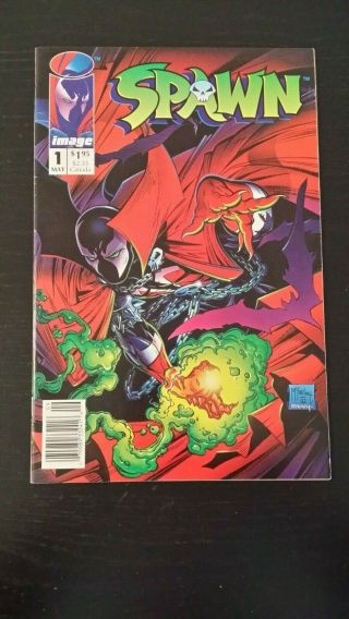 1992 Image Comics Spawn 1 Rare Newsstand Issue 1st App Spawn (al Simmons) Vf -