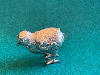 Collectible Spanish Marked Sterling Silver 925 Bird Figurine Salt Shaker