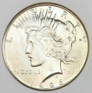 1926 P Peace Dollar Solid Gem Bu,  Rare Key Date Knockout Piece Wow Nr 14355