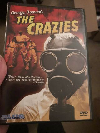 George A.  Romero’s The Crazies (1973) Blue Underground Oop Rare Horror Dvd