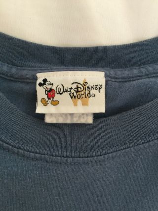 Vintage RARE Walt Disney World Passholder T Shirt Mens 2X MICKEY MOUSE Blue AUTH 2