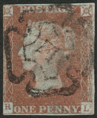 1841 Sg8 1d Red Brown Rare York Distinctive Maltese Cross Cat £800.  00 (rl)