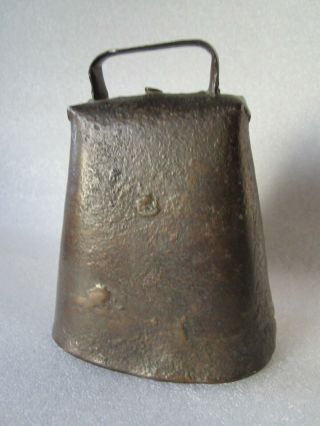 Antique Rustic Hand - Forged Bronze Metal Cow Bell Agricultural Salvage 2