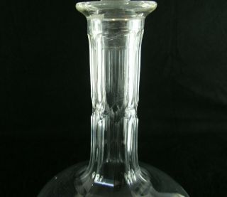 Rare 19th C BACCARAT Crystal Glass Decanter w/ Stopper & Pattern 2