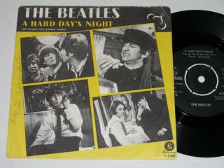 Very Rare The Beatles Single 45 A Hard Day 