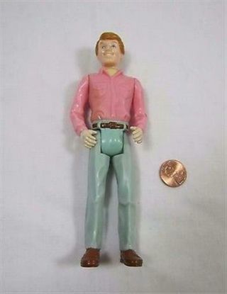 Vintage Playskool Dollhouse Man In Pink Shirt - Father Dad Uncle Male Rare