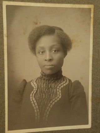 Rare 1890s Early Cabinet Card Of Gorgeous Florida African American Woman