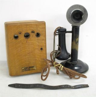 Antique Western Electric Candlestick Telephone,  Ringer Box 315h