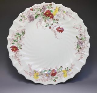 Antique Copeland Spode Fairy Dell Dinner Plate (s) Fairy Dell Red Flowers Pink