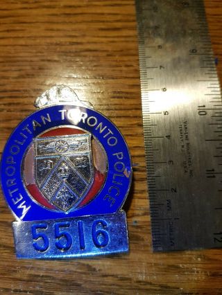 Rare Police Find Vintage 1980s Toronto Uniform Police Hat Badge (canada)