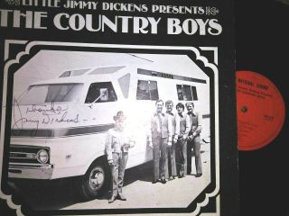 Little Jimmy Dickens The Country Boys Rare Indie Signed Lp & Promo Photo