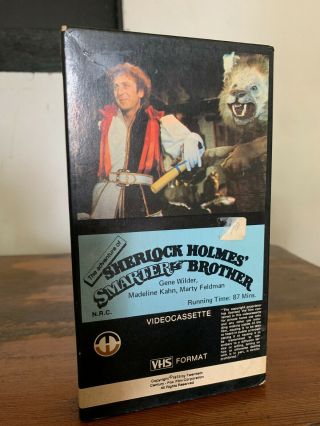 Adventures Sherlock Holmes Smarter Brother Rare Magnetic Vhs Video Intact Carton