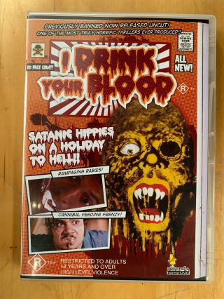 I Drink Your Blood Rare Australian Dvd Cult 70s Hippie Horror Drug Lsd Satanism