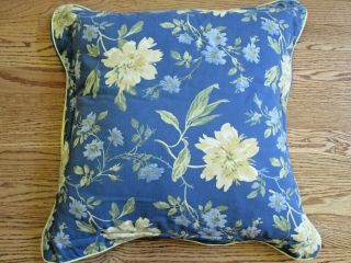 Laura Ashley Blue Yellow Floral Pillow Rare And So Pretty