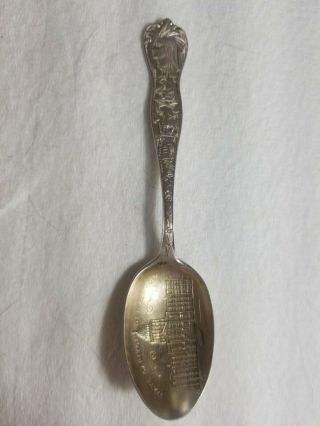 Denver Colorado Capitol Miner & Indian Sterling Silver Souvenir Spoon 17 gram 2