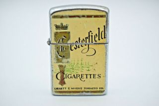 Chesterfield Cigarette Lighter Continental Japan Advertising Vintage Rare Flip
