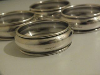 Boxed Set Of Four Solid Silver Napkin Rings - Broadway & Co.  - Vintage