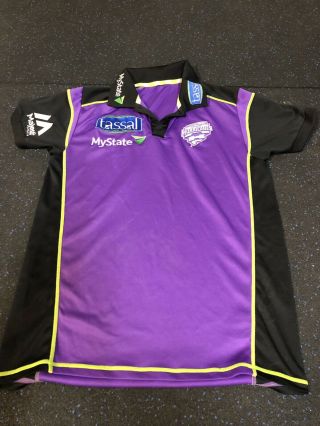 Rare Player Issue Hobart Hurricanes Bbl07 Cricket Media Polo Shirt Size S/m