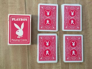 1973 Playboy Playing Cards Ak7206 Red Deck Vintage Rare Complete Casino Gambling