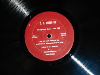 S.  S.  KRESGE CO.  Background Music No.  132 RARE 1960 ' s MUZAK LP DETROIT Shopping 3