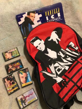 1991 Topps Vanilla Ice Bubble Gum Cassette And Rare Backpack