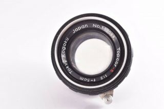 Rare Tokyo Kogaku Topcor - S lens 50mm/F2 Leica 39mm LMT screw mount 552068 2