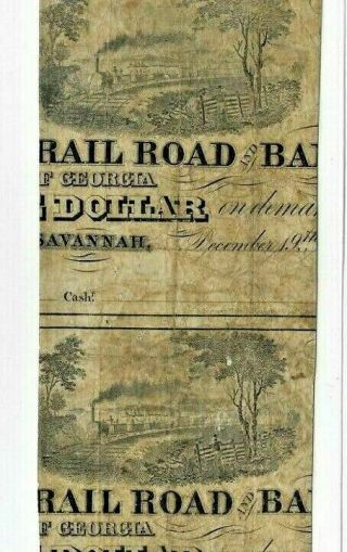 $3 (double Reverse) " Central Railroad " 1800 