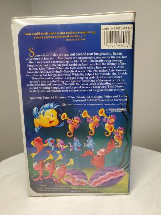 Disney VHS Black Diamond Classic The Little Mermaid Rare Banned Cover Art 913 3