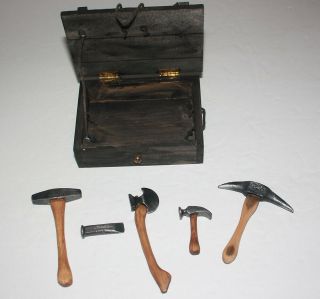 Simpich Character Doll Elf Tools With Wood Box - Very Rare 2