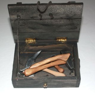 Simpich Character Doll Elf TOOLS WITH WOOD BOX - VERY Rare 2 2