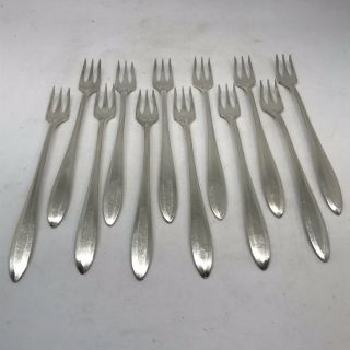Community Plate By Oneida 12pc Cocktail/seafood Forks " Patrician " 1914