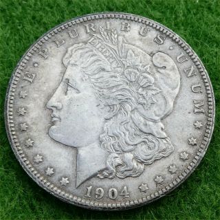 Usa 1904 Morgan Silver Dollar - Orleans Mark - Good Definition - 26.  9g