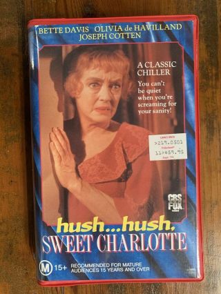 Hush Hush Sweet Charlotte Rare Cbs Fox Vhs Video Cult Hollywood Camp Classic B&w