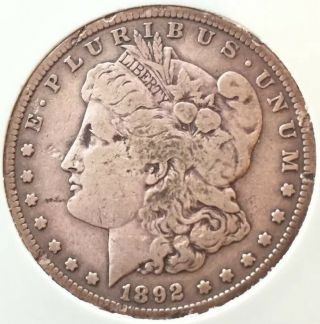 Rare Date 1892 S Morgan Silver Dollar Estate $1