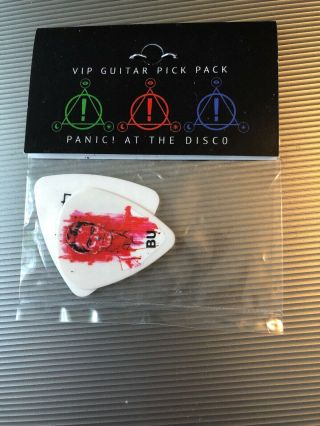Panic At The Disco Vip Guitar Pick Pack In Rare Brendon Urie