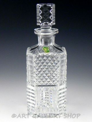 Waterford Ireland Crystal Master Cutter Square Whishey Decanter W/ Stopper Rare