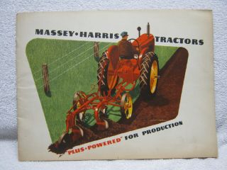 Antique Massey - Harris Farm Tractor Brochure