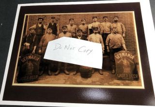 Reprint Rare Photo Germania Brewing Beer Workers W Prepro Sign Cincinnati Ohio