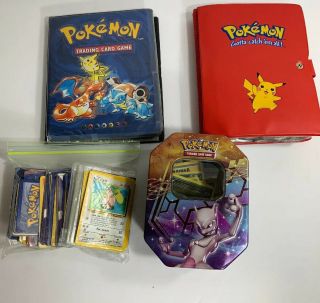 Rare 1st Generation 1999 Pokemon Trading Card Game Album With Cards Bundle