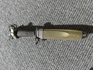 Vintage Us M7 Bayonet & Usm8ai Scabbard Military Sheath Wwii Era Knife Antique