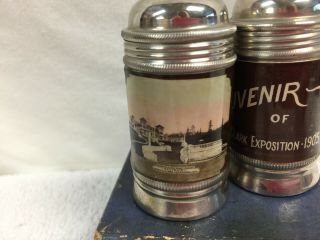 1905 Lewis & Clark Centennial Exposition Portland OR souvenir Salt & Pepper RARE 3