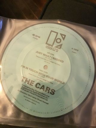The Cars Just What I Needed I’m In Touch With Your World Picture Disc Rare 7” 2