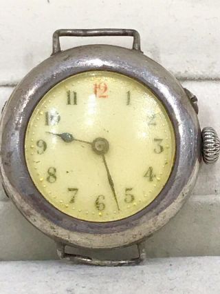 Vintage 1916 WW1 Trench Military Style Watch Silver 925 Joblot 3