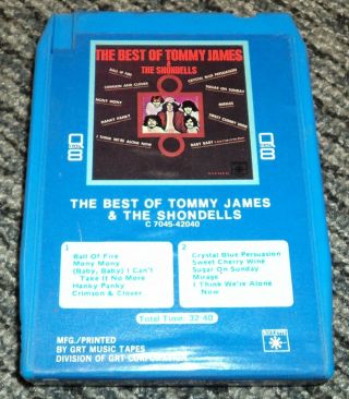 Best Of Tommy James & The Shondells Rare Quadraphonic 8track Quad Blue