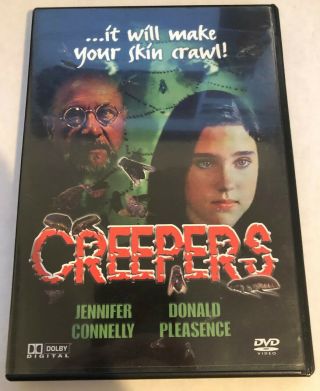 Creepers (phenomena) 1985 Dvd Rare Oop Jennifer Connelly / Donald Pleasence